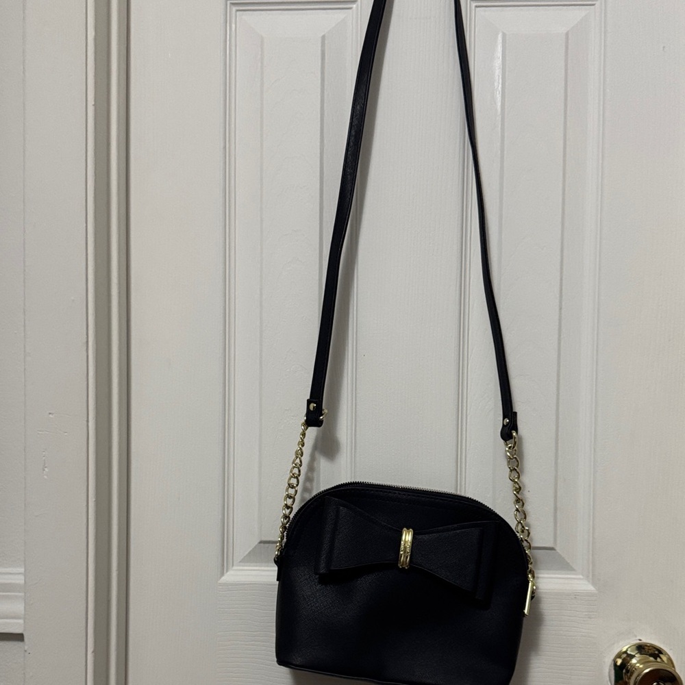 Betsey Johnson Black Crossbody Bag with Bow